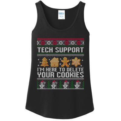 Techsupport I’M Here To Delete Your Cookies Christmas Ladies Essential Tank