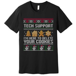 Techsupport I’M Here To Delete Your Cookies Christmas Premium T-Shirt