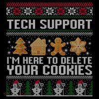 Techsupport I’M Here To Delete Your Cookies Christmas Toddler Hoodie
