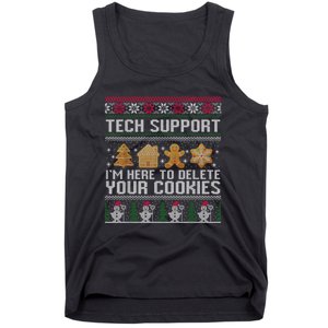 Techsupport I’M Here To Delete Your Cookies Christmas Tank Top