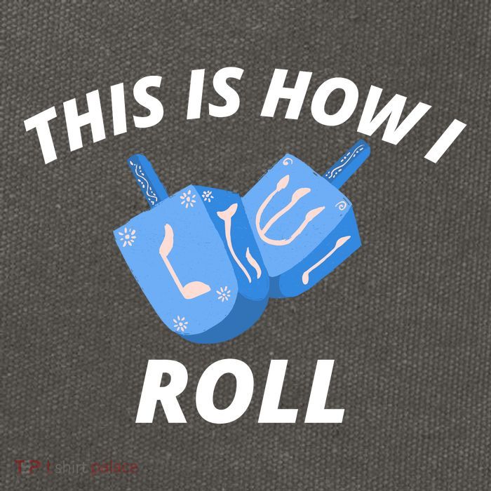 This Is How I Roll Funny Dreidel Funny Dreidel Gift Menorah Chanukah Hanukkah Cotton Canvas Backpack