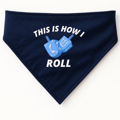 This Is How I Roll Funny Dreidel Funny Dreidel Gift Menorah Chanukah Hanukkah USA-Made Doggie Bandana