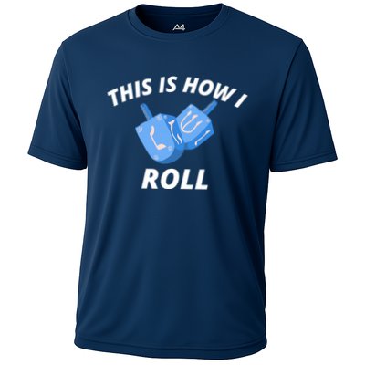 This Is How I Roll Funny Dreidel Funny Dreidel Gift Menorah Chanukah Hanukkah Performance Shirt