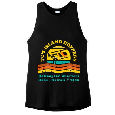 TcS Island Hoppers Helicopter Charters Hawaii Since 1980 Ladies PosiCharge Tri-Blend Wicking Tank