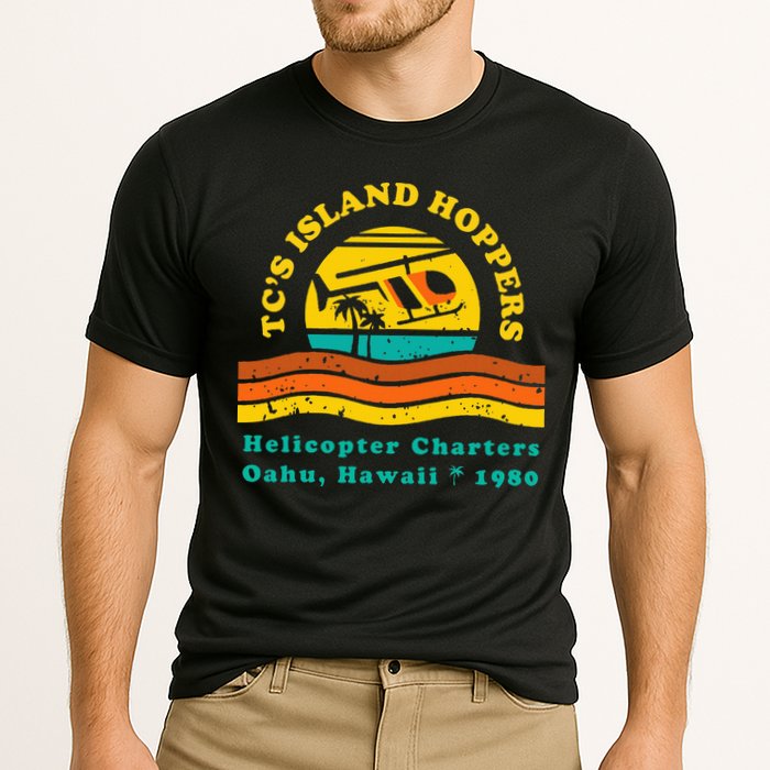 TcS Island Hoppers Helicopter Charters Hawaii Since 1980 Cooling Performance Crew T-Shirt