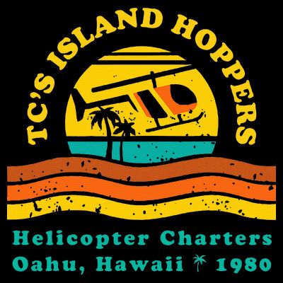 TcS Island Hoppers Helicopter Charters Hawaii Since 1980 T-Shirt