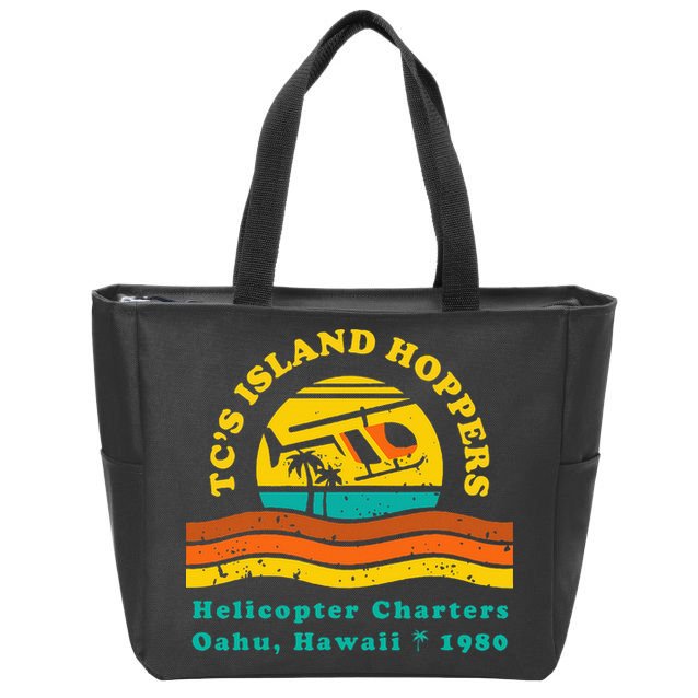 TcS Island Hoppers Helicopter Charters Hawaii Since 1980 Zip Tote Bag