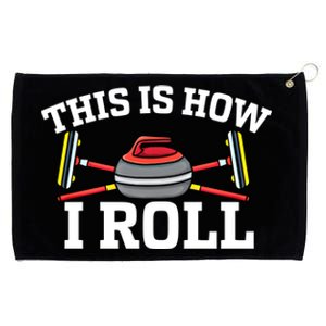 This Is How I Roll Broom Curler Ice Sports Lover Curling Gift Grommeted Golf Towel