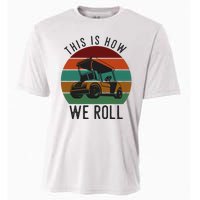 This Is How We Roll Golf Cart Funny Golfers Player Cooling Performance Crew T-Shirt