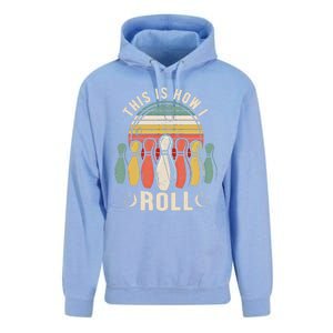 This Is How I Roll Retro Bowling Bowler Funny Gift Unisex Surf Hoodie