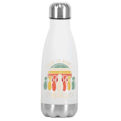 This Is How I Roll Retro Bowling Bowler Funny Gift Stainless Steel Insulated Water Bottle