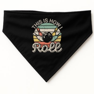 This Is How I Roll Retro Bowling Bowler Funny USA-Made Doggie Bandana