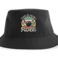 This Is How I Roll Retro Bowling Bowler Funny Sustainable Bucket Hat