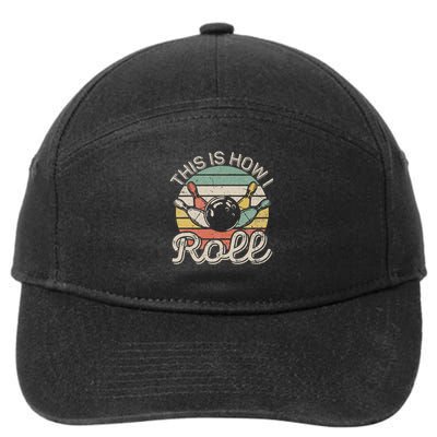 This Is How I Roll Retro Bowling Bowler Funny 7-Panel Snapback Hat