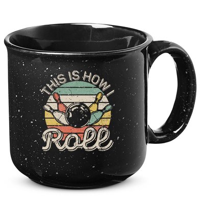 This Is How I Roll Retro Bowling Bowler Funny 15oz Campfire Ceramic Mug