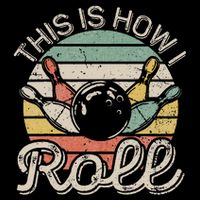 This Is How I Roll Retro Bowling Bowler Funny Drawstring Bag