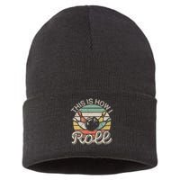 This Is How I Roll Retro Bowling Bowler Funny Sustainable Knit Beanie