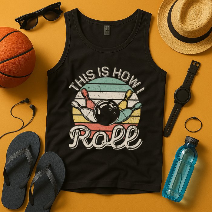 This Is How I Roll Retro Bowling Bowler Funny Tank Top