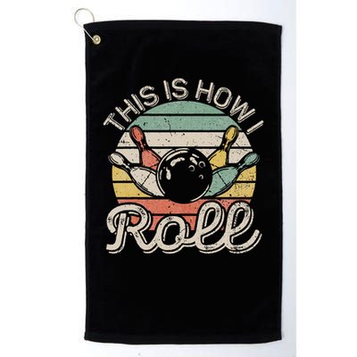 This Is How I Roll Retro Bowling Bowler Funny Golf Towel