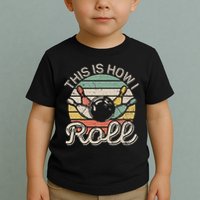 This Is How I Roll Retro Bowling Bowler Funny Toddler T-Shirt