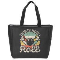 This Is How I Roll Retro Bowling Bowler Funny Zip Tote Bag
