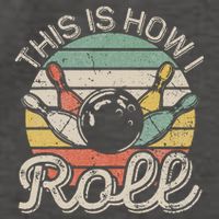 This Is How I Roll Retro Bowling Bowler Funny Vector Backpack