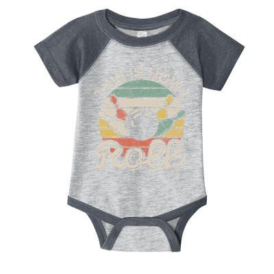 This Is How I Roll Retro Bowling Bowler Funny Infant Baby Jersey Bodysuit