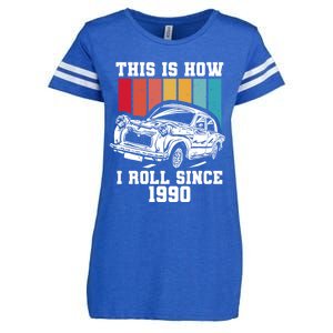 This Is How I Roll Since 1990 Meaningful Gift Enza Ladies Jersey Football T-Shirt