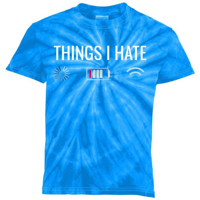 Things I Hate Programmer Nerd Funny Gift Kids Tie-Dye T-Shirt