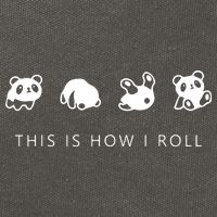 This Is How I Roll Panda Cotton Canvas Backpack