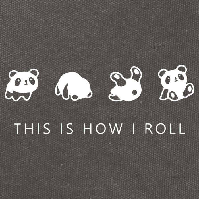 This Is How I Roll Panda Cotton Canvas Backpack