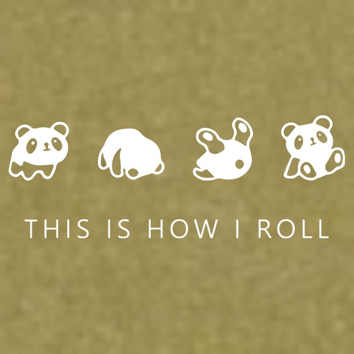 This Is How I Roll Panda Garment-Dyed Women's Muscle Tee