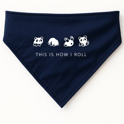 This Is How I Roll Panda USA-Made Doggie Bandana