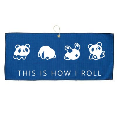 This Is How I Roll Panda Large Microfiber Waffle Golf Towel