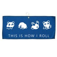 This Is How I Roll Panda Large Microfiber Waffle Golf Towel