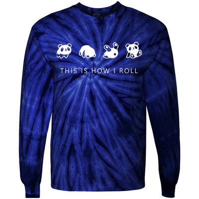 This Is How I Roll Panda Tie-Dye Long Sleeve Shirt