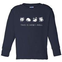 This Is How I Roll Panda Toddler Long Sleeve Shirt
