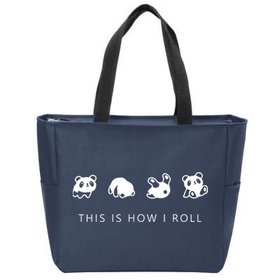This Is How I Roll Panda Zip Tote Bag