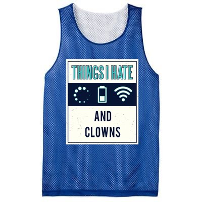 Things I Hate Programmer Nerd Gift Introvert Clown Hater Gift Mesh Reversible Basketball Jersey Tank