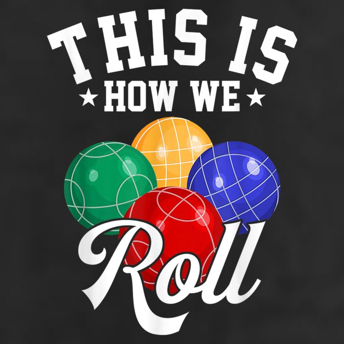 THIS IS HOW WE ROLL BOCCE BALL 7 Panel Mesh Trucker Snapback Hat