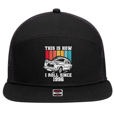 This Is How I Roll Since 1996 Gift 7 Panel Mesh Trucker Snapback Hat