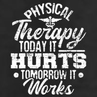 Today It Hurts Tomorrow It Works DPT Physical Therapist PT Golf Towel