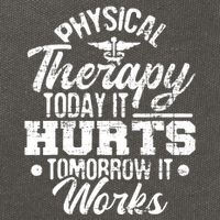 Today It Hurts Tomorrow It Works DPT Physical Therapist PT Cotton Canvas Backpack