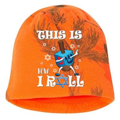 This Is How I Roll Hanukkah Chanukkah Dreidel Jewish Kati - Camo Knit Beanie