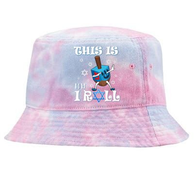 This Is How I Roll Hanukkah Chanukkah Dreidel Jewish Tie-Dyed Bucket Hat