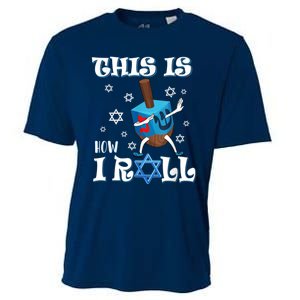 This Is How I Roll Hanukkah Chanukkah Dreidel Jewish Cooling Performance Crew T-Shirt