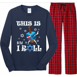 This Is How I Roll Hanukkah Chanukkah Dreidel Jewish Long Sleeve Pajama Set