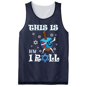 This Is How I Roll Hanukkah Chanukkah Dreidel Jewish Mesh Reversible Basketball Jersey Tank