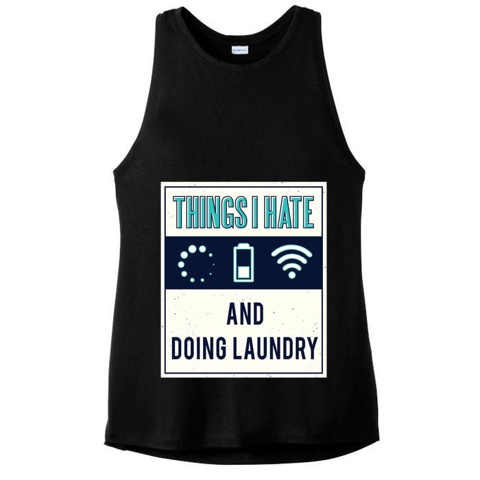 Things I Hate Programmer Nerd Gift Introvert Doing Laundry Meaningful Gift Ladies PosiCharge Tri-Blend Wicking Tank
