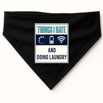 Things I Hate Programmer Nerd Gift Introvert Doing Laundry Meaningful Gift USA-Made Doggie Bandana